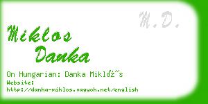 miklos danka business card